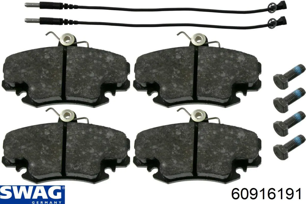 60916191 Swag колодки гальмівні передні, дискові