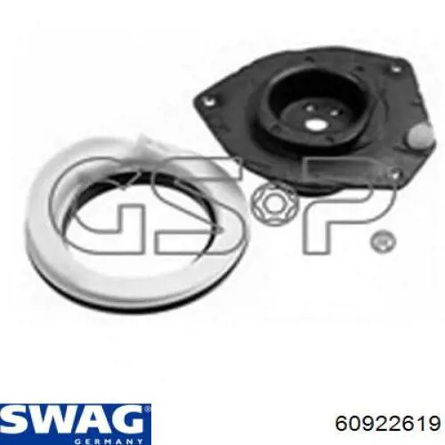 Опора стійки амортизатора переднього Swag 60922619 ціна, від 41.48 USD