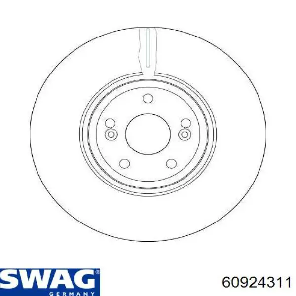 60924311 Swag Гальмо дискове переднє