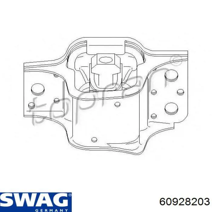 Подушка (опора) двигуна, права 60928203 Swag