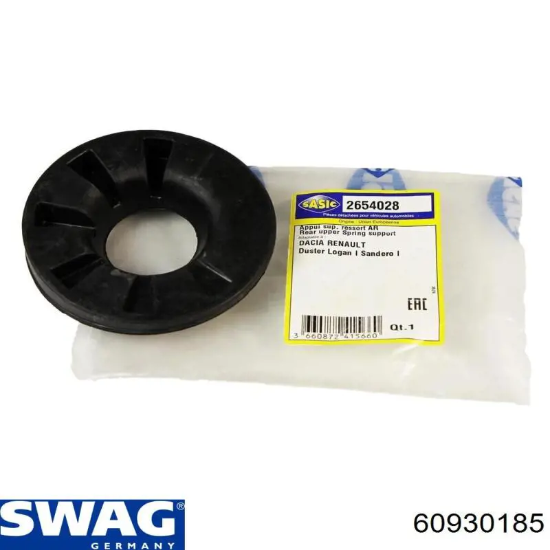Проставка (гумове кільце) пружини задньої, верхня 60930185 Swag