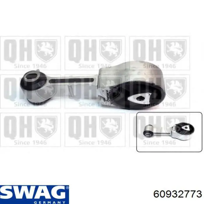 Подушка (опора) двигуна, права верхня Swag 60932773 ціна, від 37.24 USD