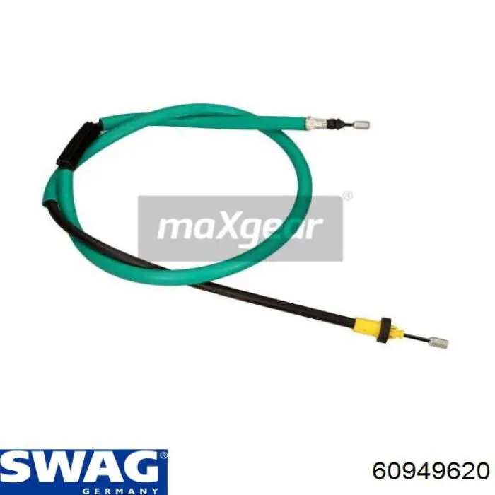 Трос стоянкового гальма задній правий Swag 60949620 ціна, від 12.24 USD