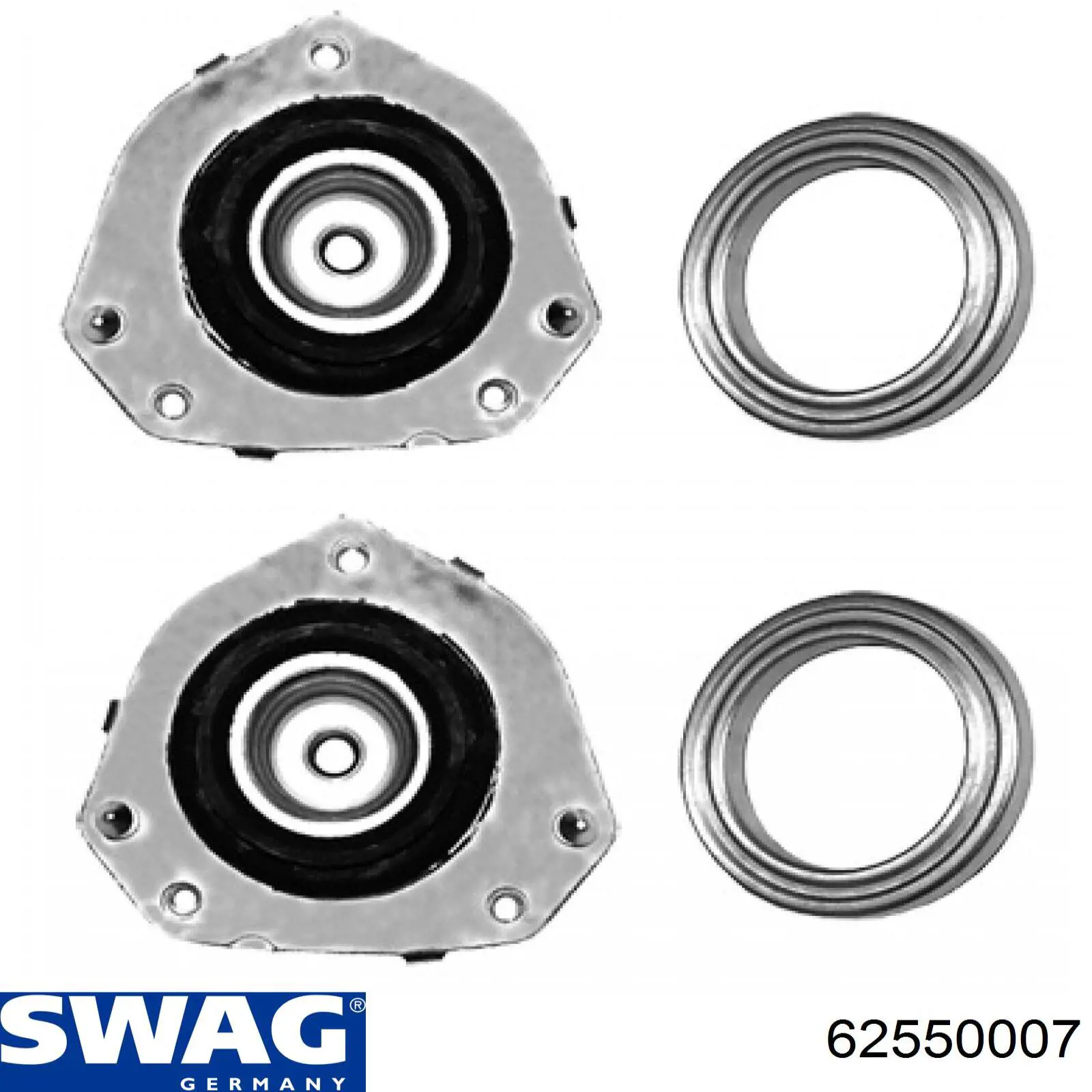 Опора стійки амортизатора переднього Swag 62550007 ціна, від 79.37 USD