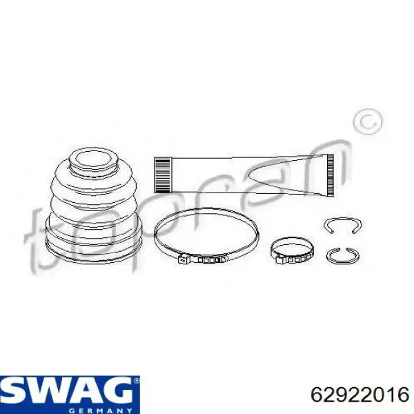 Пильник гранати внутрішній, передній півосі Swag 62922016 ціна, від 7.05 USD