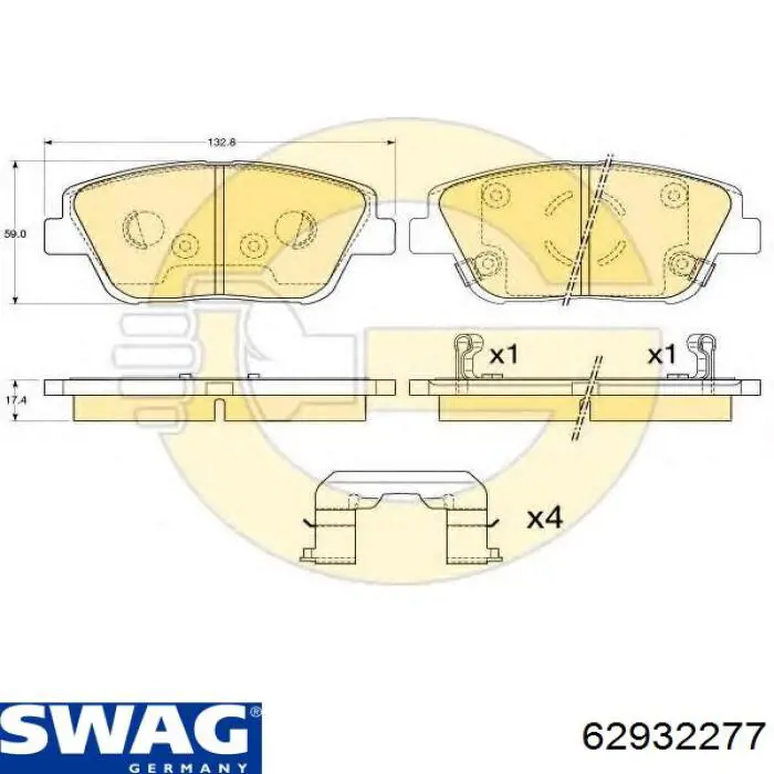 Подушка (опора) двигуна, права 62932277 Swag