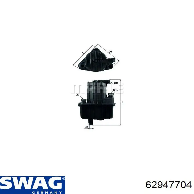 Подушка (опора) двигуна, задня (сайлентблок) 62947704 Swag