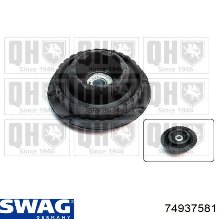 Опора стійки амортизатора переднього Swag 74937581 ціна, від 18.33 USD