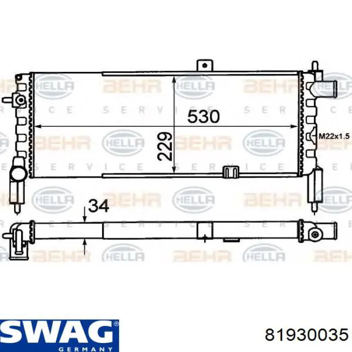 С/блок нижнього важеля Swag 81930035