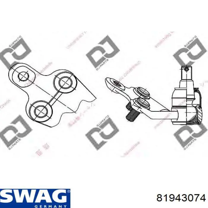 Купити 81943074 Swag Кульова опора, нижня, ліва