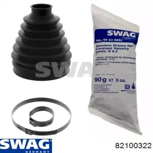 Пильник шарніра кутових швидкостей зовнішній передній Swag 82100322 ціна, від 19.55 USD
