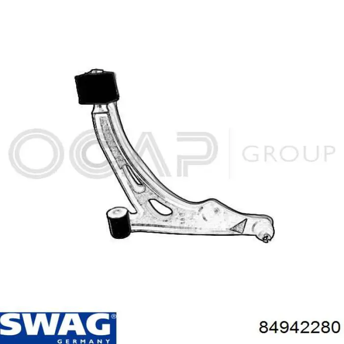 Важіль передньої підвіски нижній, правий Swag 84942280 ціна, від 46.16 USD