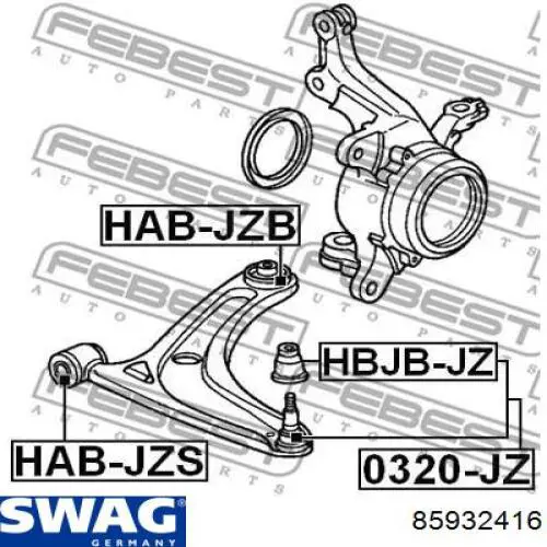 Купити 85932416 Swag Сайлентблок передньої підвіски