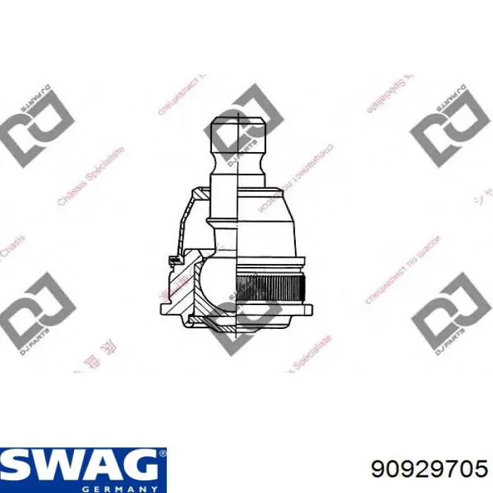 Кульова опора, нижня Swag 90929705 ціна, від 10.13 USD