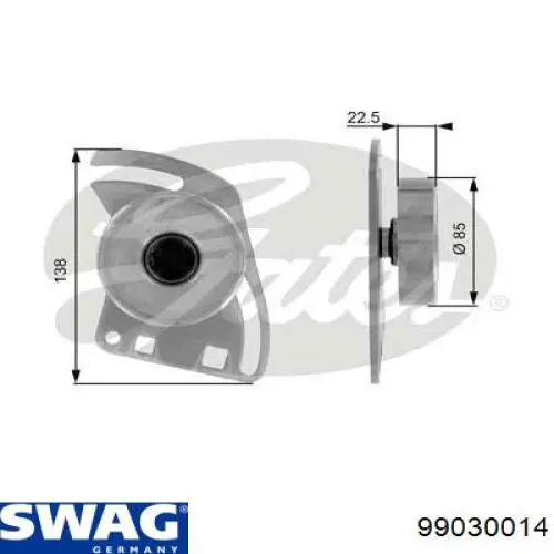 99030014 Swag ролик натягувача приводного ременя