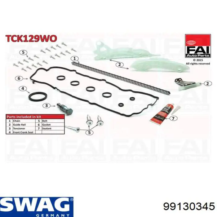 Купити 99130345 Swag Комплект ланцюга ГРМ