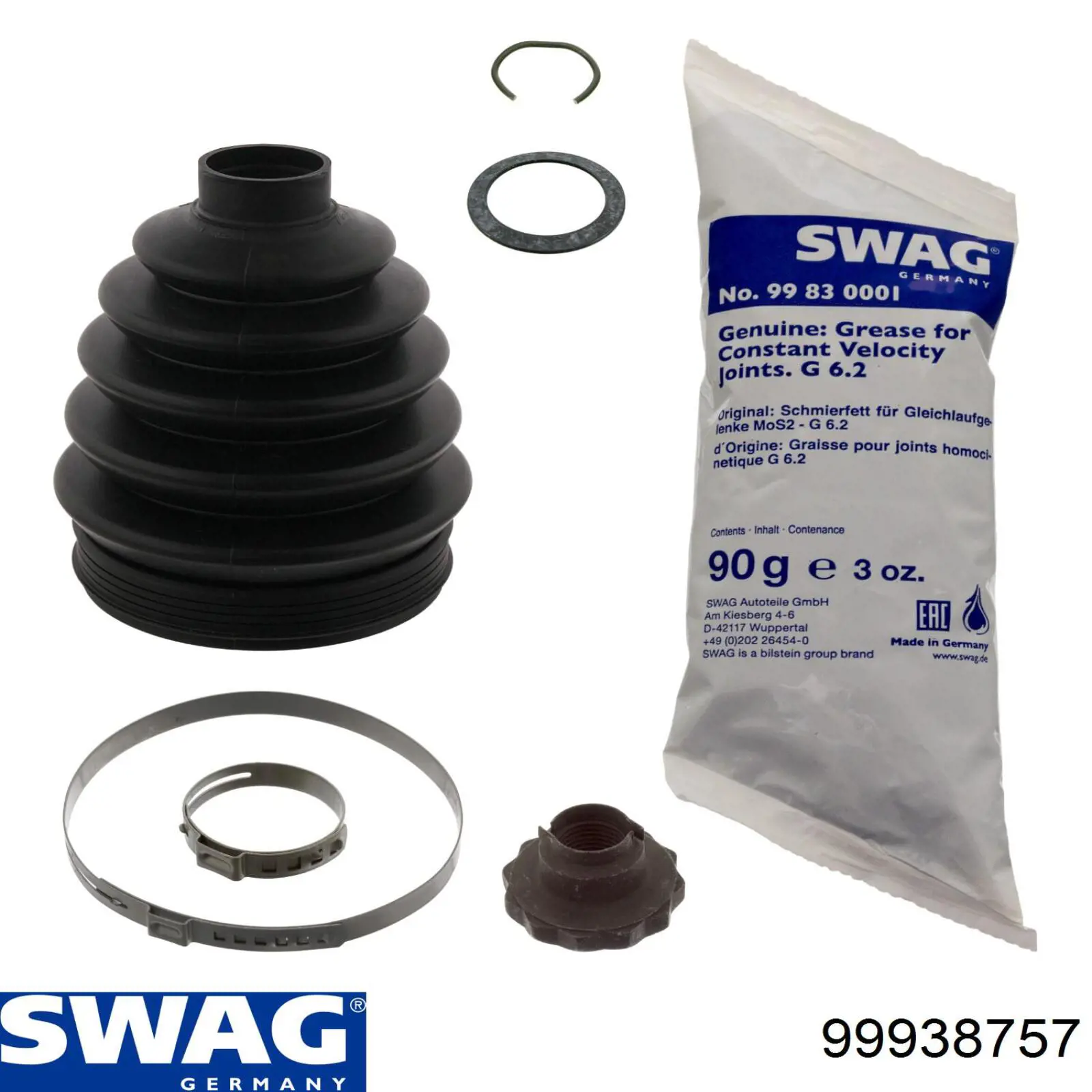 Хомут кріплення кермової рейки Swag 99938757 ціна, від 0.84 USD