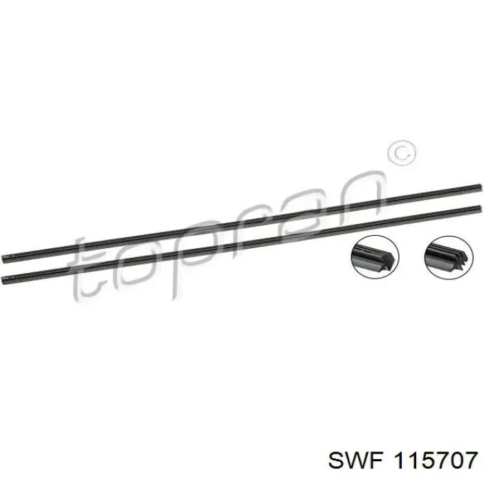 A0008241827 Mercedes Гумка щітки склоочисника, комплект