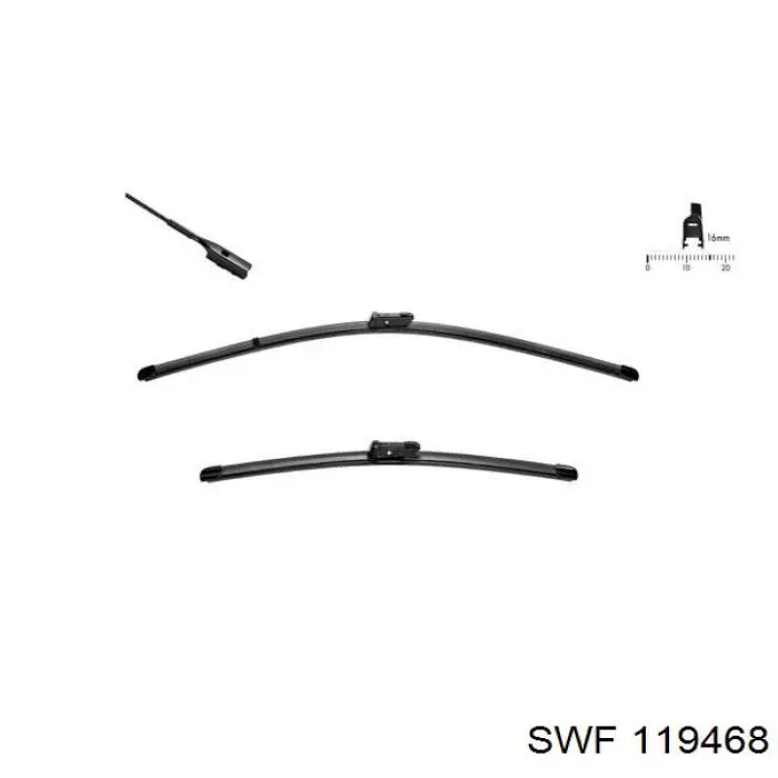 119468 SWF щітка-двірник лобового скла, комплект з 2-х шт.
