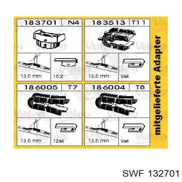 132701 SWF щітка-двірник лобового скла, водійська