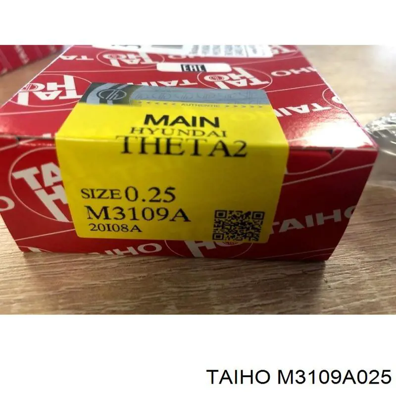 M3109A025 Taiho вкладиші колінвала, корінні, комплект, 1-й ремонт (+0,25)