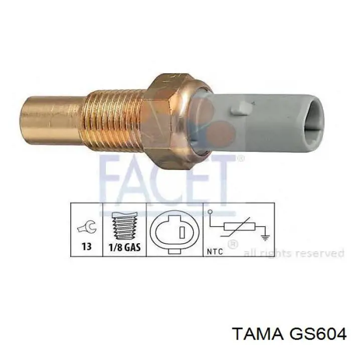 GS604 Tama датчик температури охолоджуючої рідини