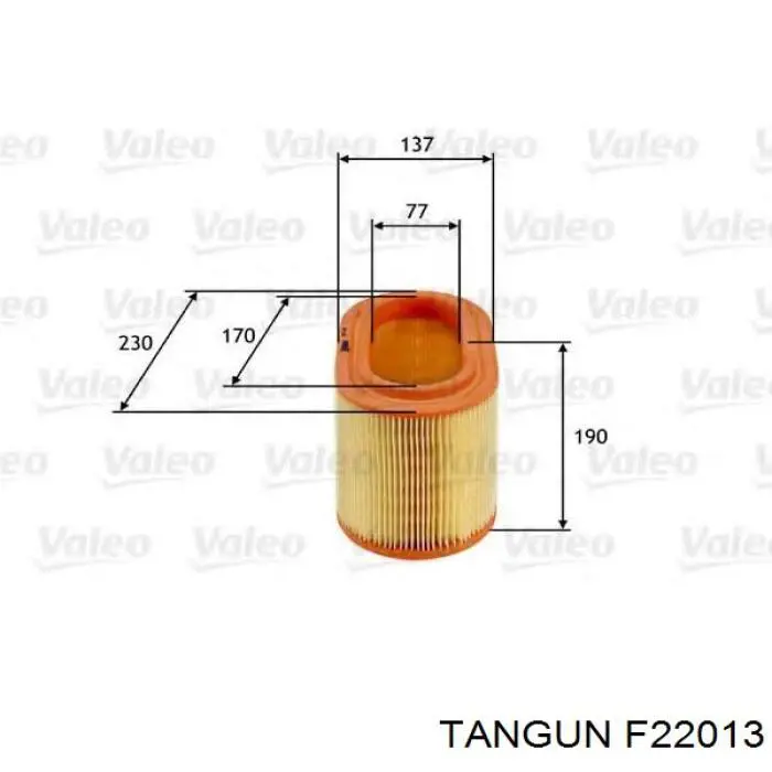 Фільтр повітряний F22013 Tangun