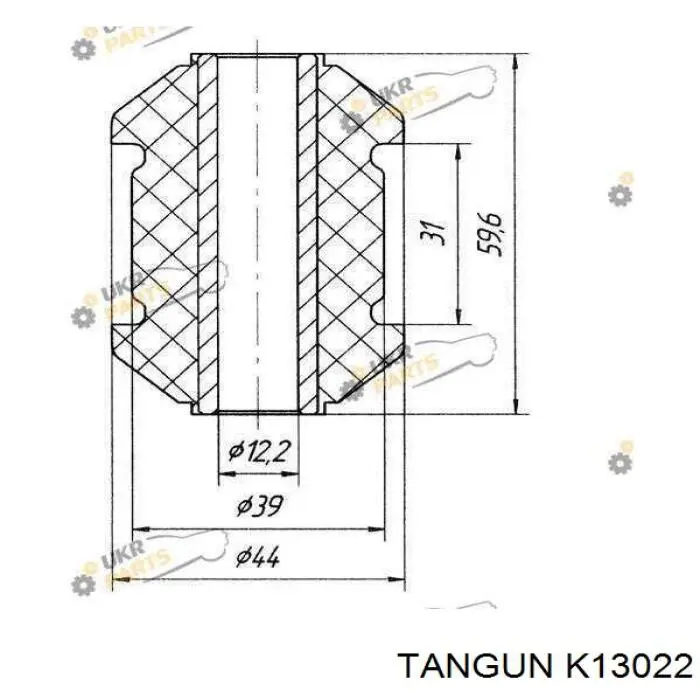 Сайлентблок переднього важеля K13022 Tangun
