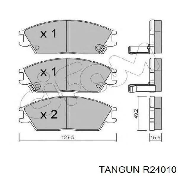 Купити R24010 Tangun Колодки гальмівні передні, дискові