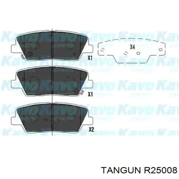 R25008 Tangun Колодки гальмівні задні, дискові