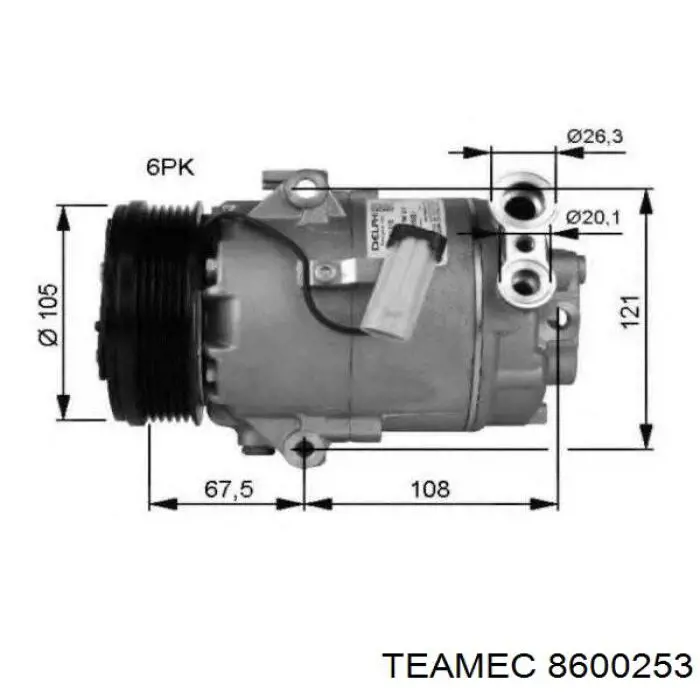 Компресор кондиціонера 93196863 Opel
