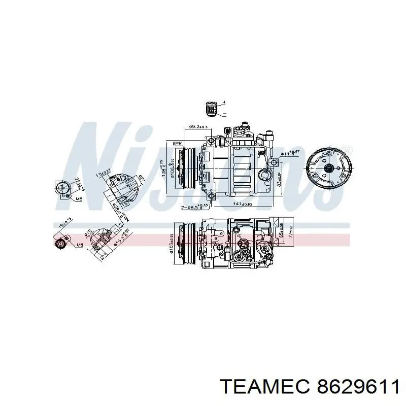 8629611 Teamec Компресор холодоагенту