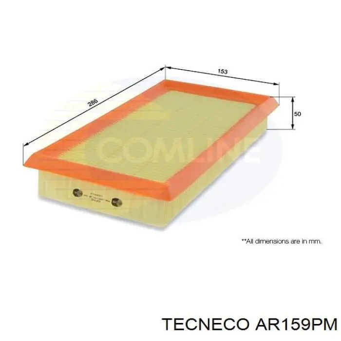 Елемент повітряного фільтра Tecneco AR159PM ціна, від 3.88 USD