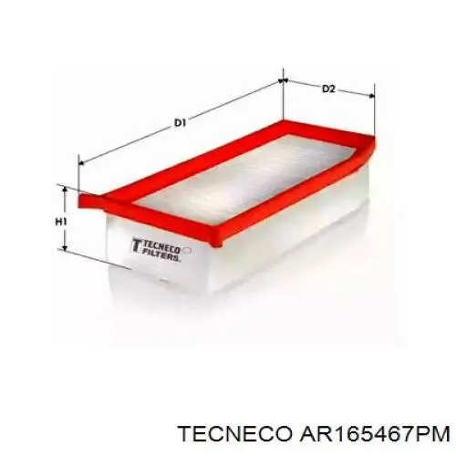 Фільтр повітряний Tecneco AR165467PM