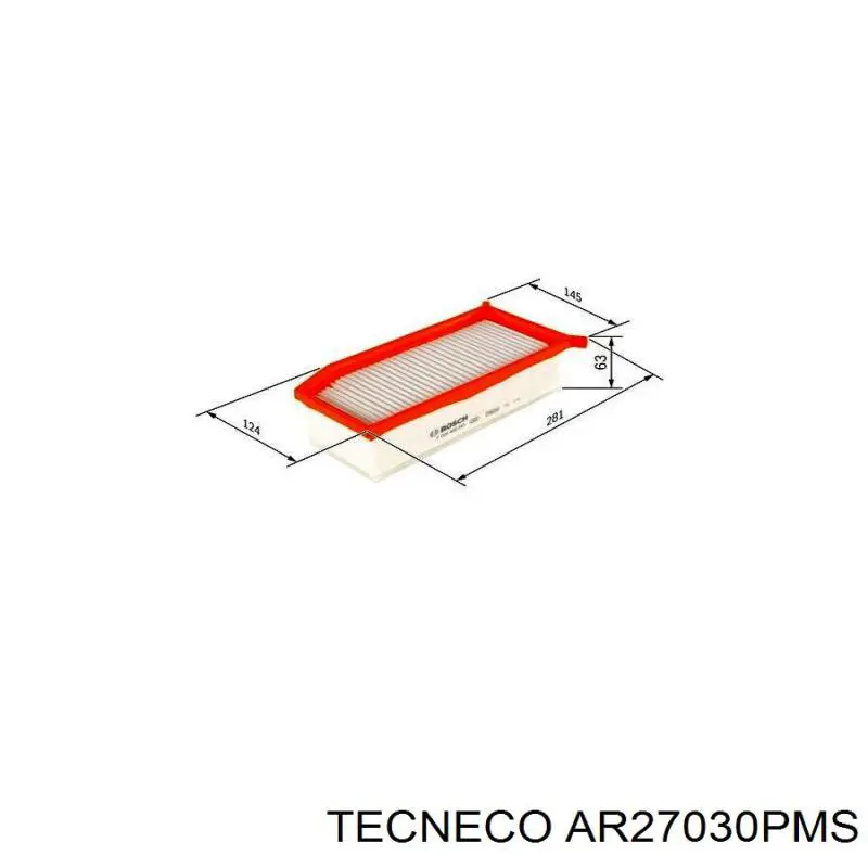 Елемент повітряного фільтра Tecneco AR27030PMS ціна, від 8.44 USD