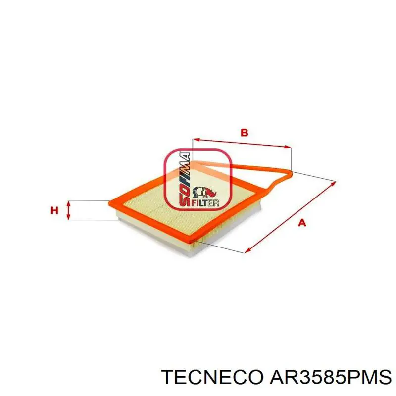 Фільтр повітряний Tecneco AR3585PMS