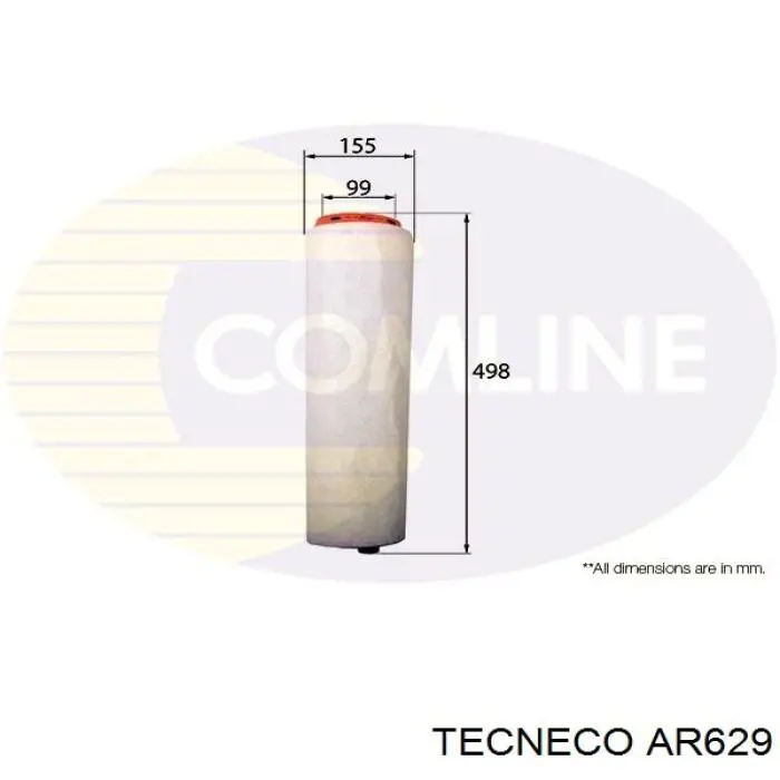AR629 Tecneco Повітряний фільтр двигуна