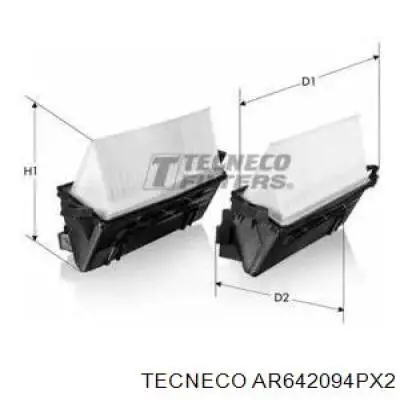 Елемент повітряного фільтра Tecneco AR642094PX2 ціна, від 30.26 USD