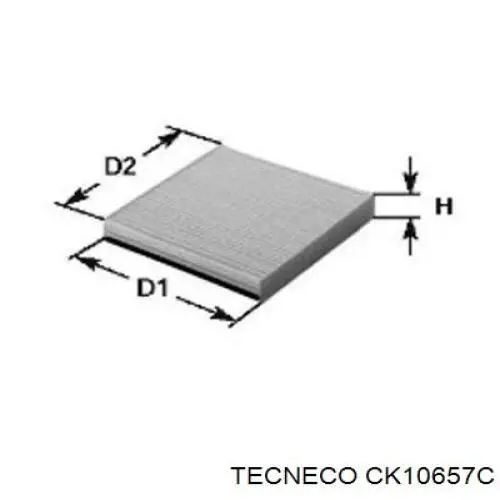 Повітряний фільтр салону Tecneco CK10657C