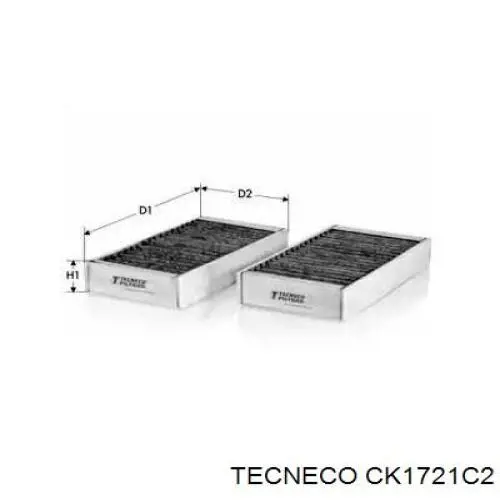 Купити CK1721C2 Tecneco Фільтр салону вугільний