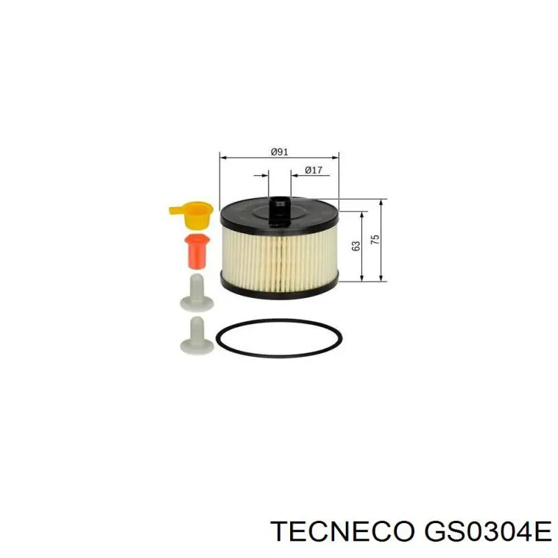 Паливний фільтр GS0304E Tecneco