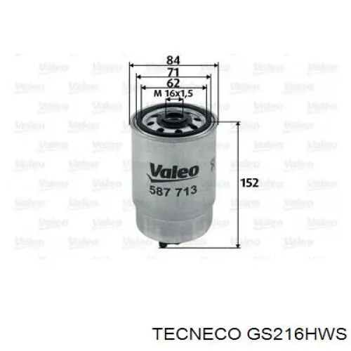 Фільтр тонкого очищення палива Tecneco GS216HWS ціна, від 7.81 USD