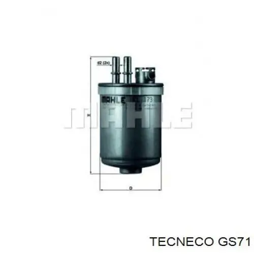 Фільтр тонкого очищення палива Tecneco GS71 ціна, від 9.07 USD
