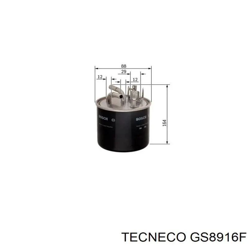 Фільтр тонкого очищення палива Tecneco GS8916F ціна, від 826.25 UAH