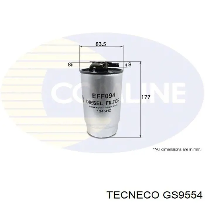 Фільтр тонкого очищення палива Tecneco GS9554 ціна, від 16.89 USD