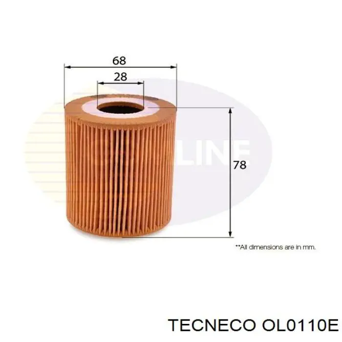 Масляний фільтр двигуна Tecneco OL0110E ціна, від 5.36 USD