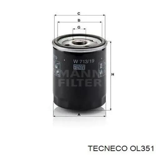 OL351 Tecneco фільтр масляний