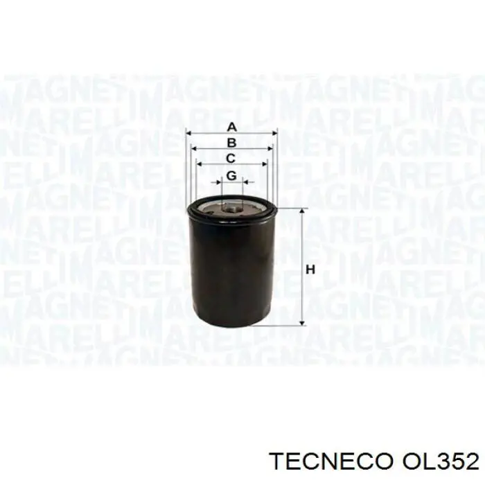 Масляний фільтр OL352 Tecneco