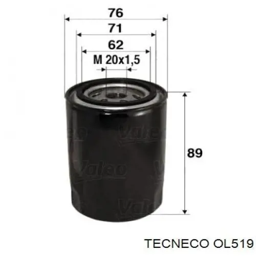 OL519 Tecneco фільтр масляний