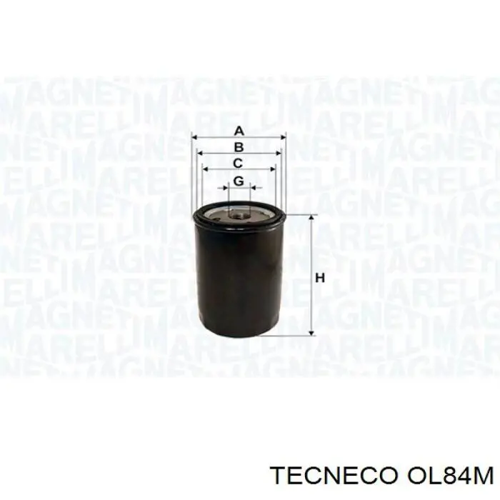 OL84M Tecneco фільтр масляний